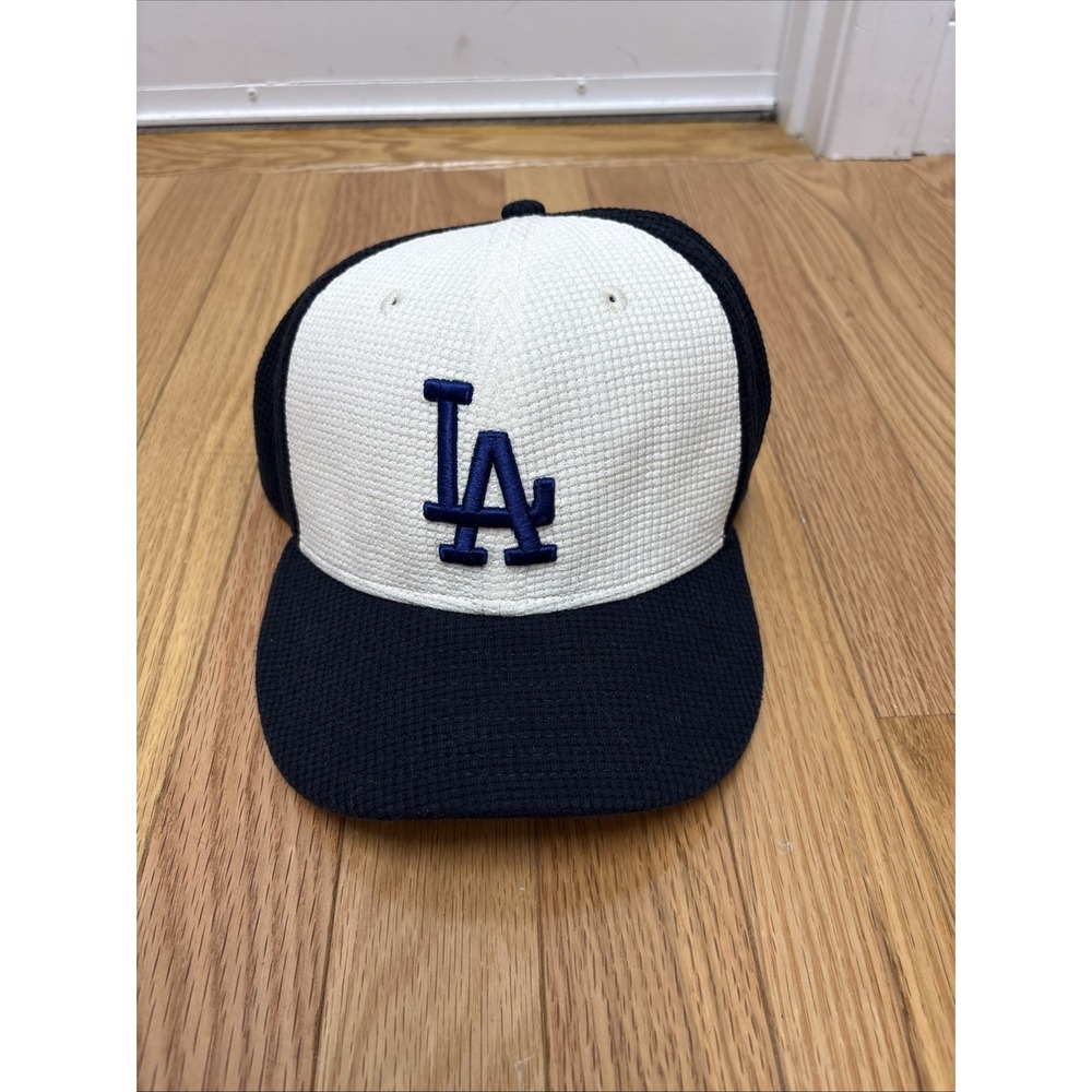 New Era Los Angeles Dodgers Thermal Front 59FIFTY Fitted Hat Cap 7 1/2 Blue MLB